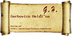 Gerbovics Heléna névjegykártya